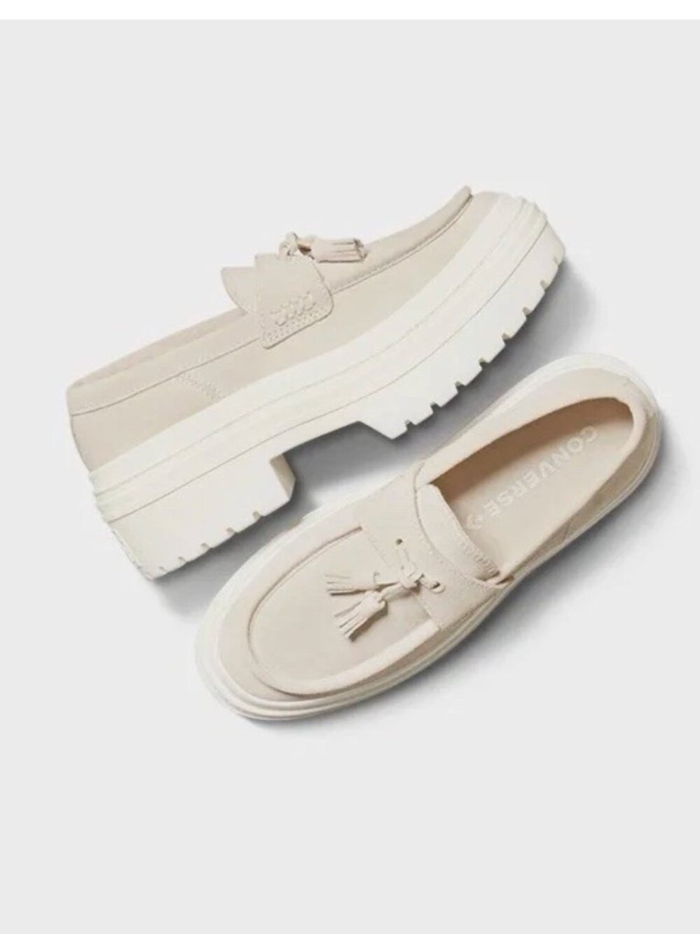 NEW  Converse Chuck Taylor All Star Lugged Heel Loafer Suede A15553C Slip On 10